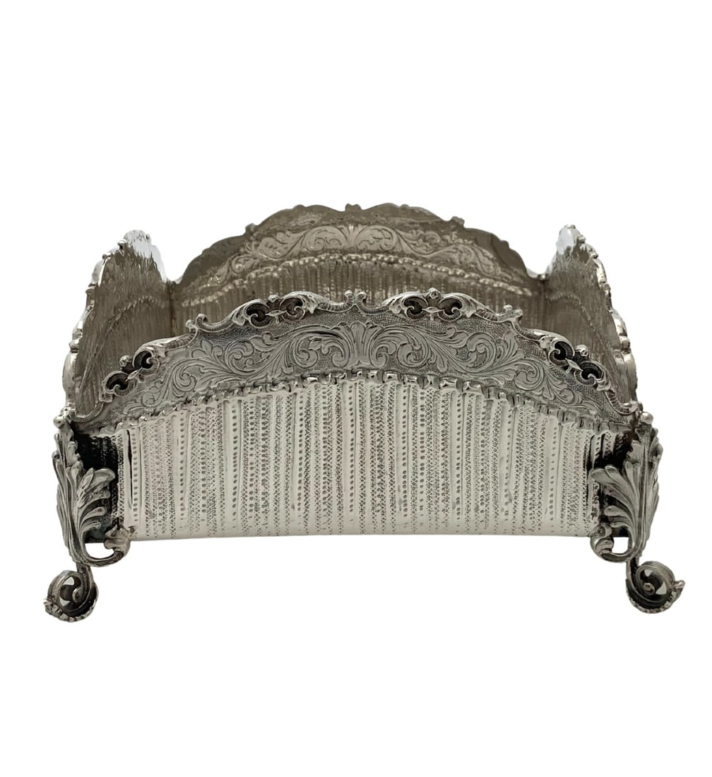 Italian 925 Sterling Silver Handmade Leaf Napkin Holder (1 of 3)