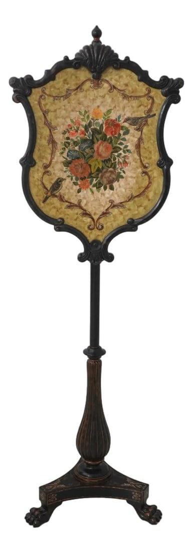 Venetian Neoclassical Fire Screen with Carved Paw Feet (1 of 10)