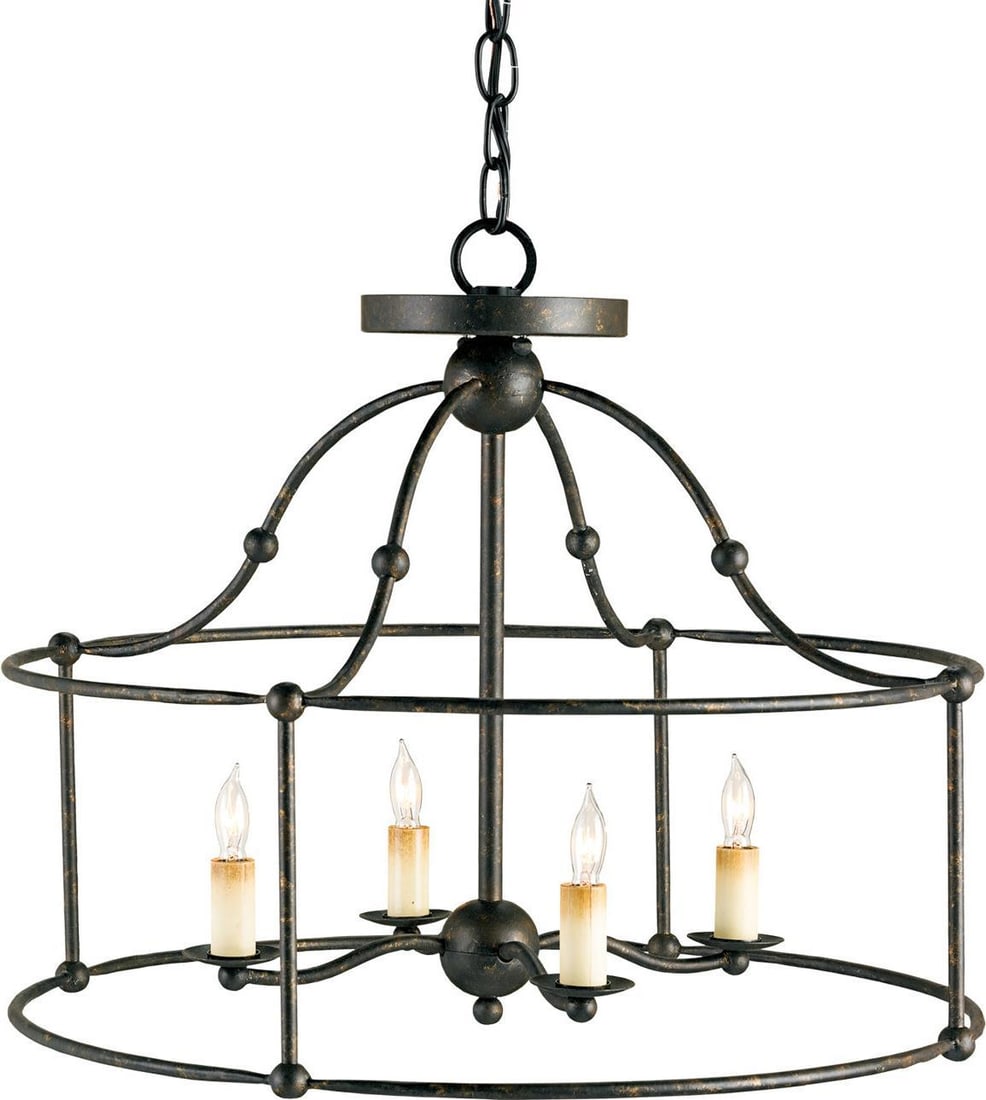 Fitzjames Industrial Wrought Iron Ceiling Light Semi-Flush Mount (1 of 2)