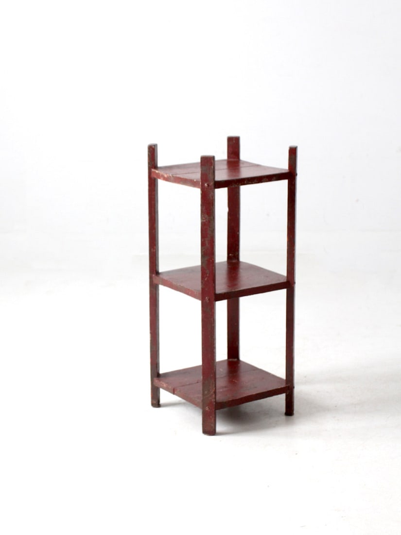Vintage Barn Red Etagere Rustic Shelf Stand (1 of 12)