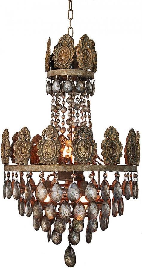 Provence Home Baroque Style Brass Bowl Chandelier 31.5H 19.5W (1 of 1)