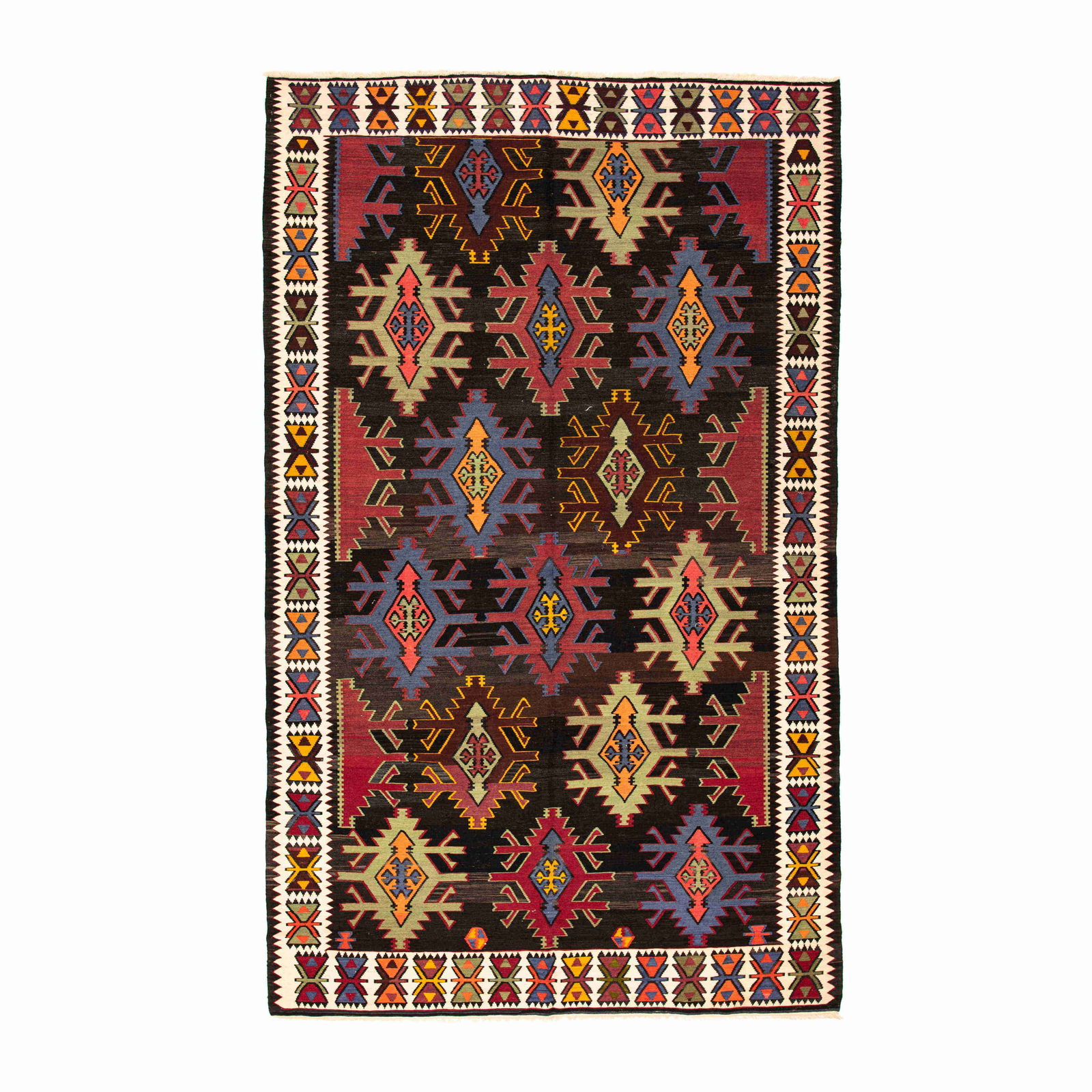 Authentic Handmade Anadol Wool Kilim 77.6 x 126.8 Inches (1 of 8)