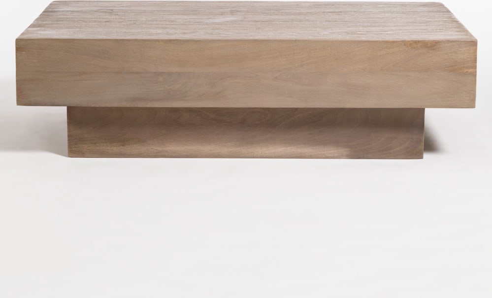 Alder Tweed Santa Fe Coffee Table Rustic Mango Mist Ash 14H 30W 54D (1 of 3)