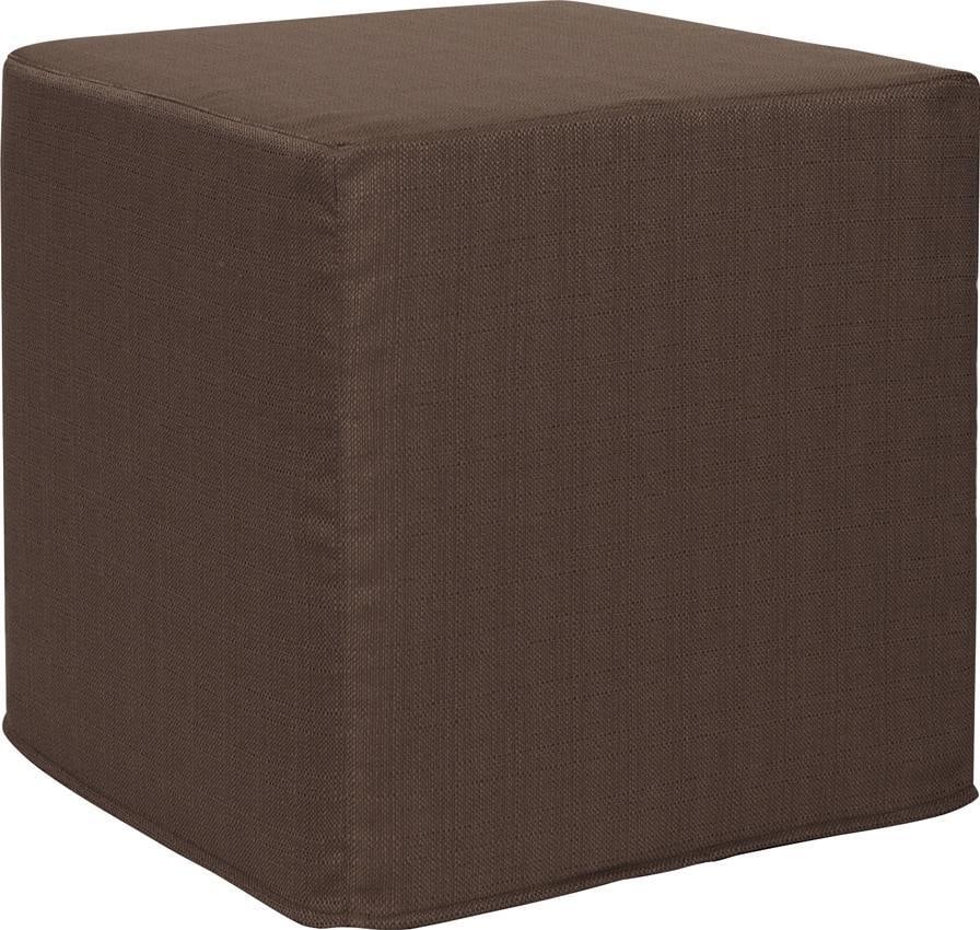 Contemporary Square Ottoman by Howard Elliott in Brown Polyester (1 of 2)