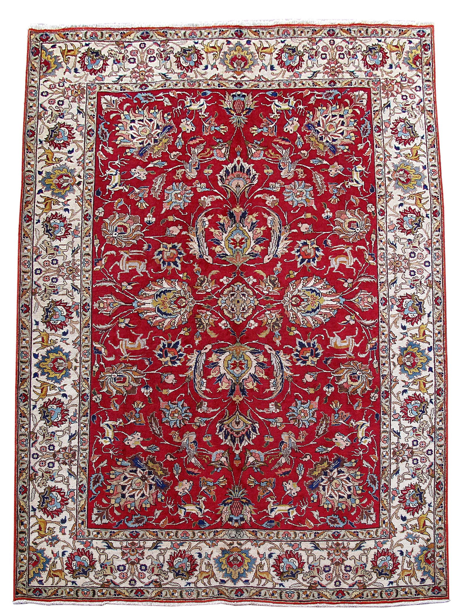 Handwoven 7.6 x 10.5 Persian Tabriz Wool Area Rug (1 of 6)