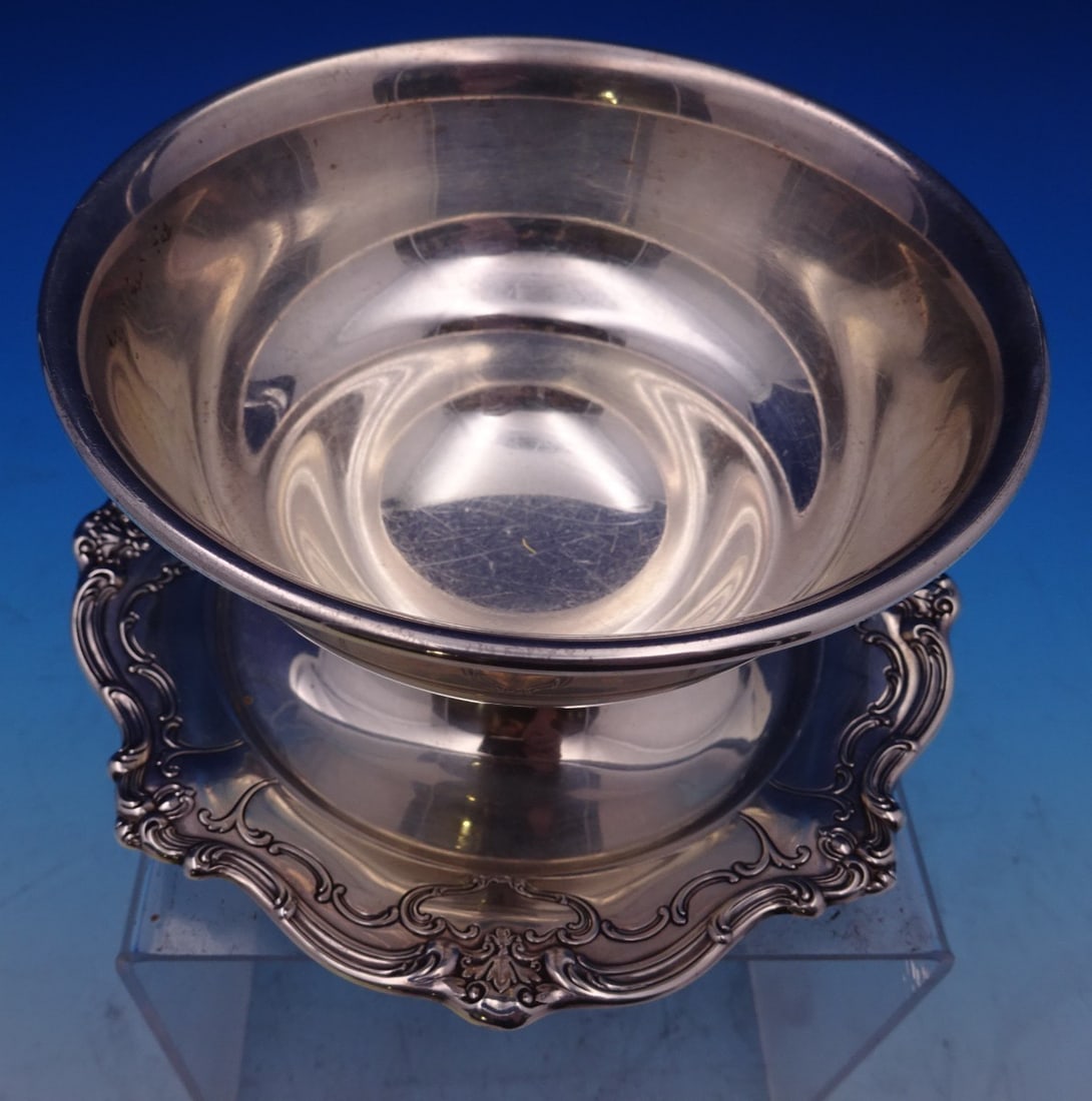 Gorham Chantilly Sterling Silver Dip Dish with Underplate (1 of 6)
