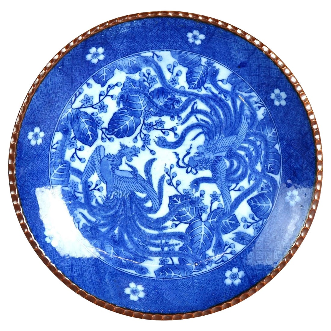 Antique Imari Meiji Blue White Porcelain Charger Circa 1910 (1 of 16)
