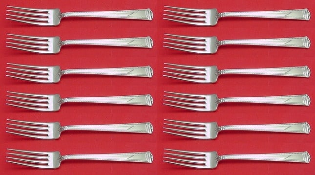 International Sterling Pantheon Fork Set of 12 pcs 7 1/4 inch (1 of 4)