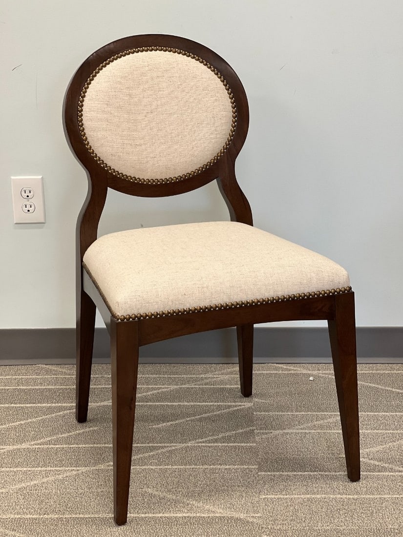 Woodbridge Ventura Collection Oval Back Side Chair in Brass Finish (1 of 4)