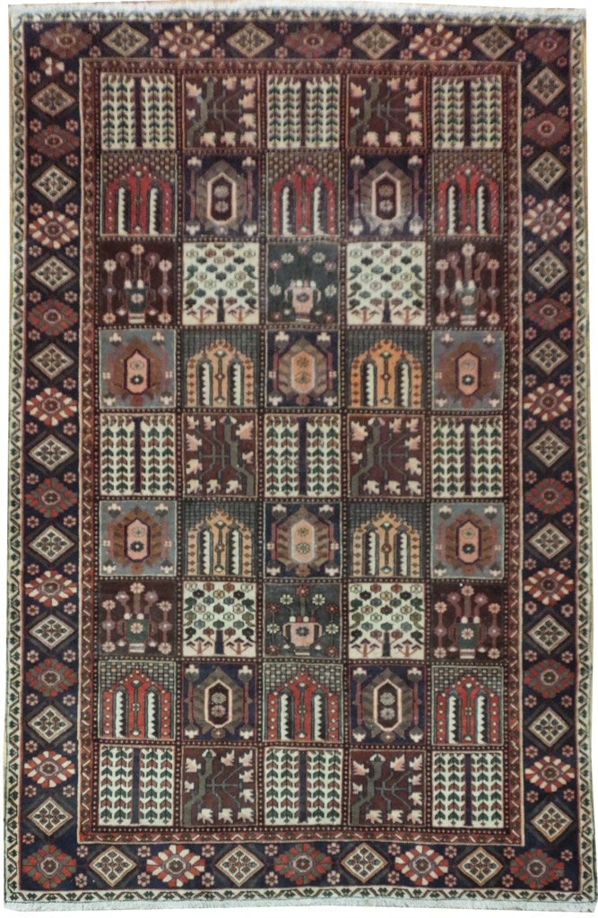 6.8 x 10 Persian Tribal Bakhtiar Garden Pattern Area Rug (1 of 6)