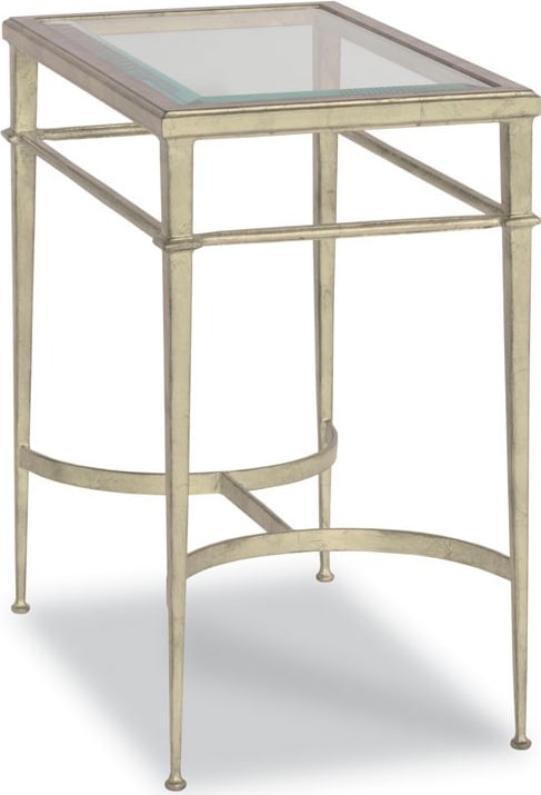 Woodbridge Madeleine Antique Style Silver Leaf Side Table 25H 14W 22D (1 of 1)