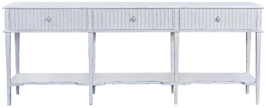 Taylor Transitional Console Table 90in White Soft-Close - 5
