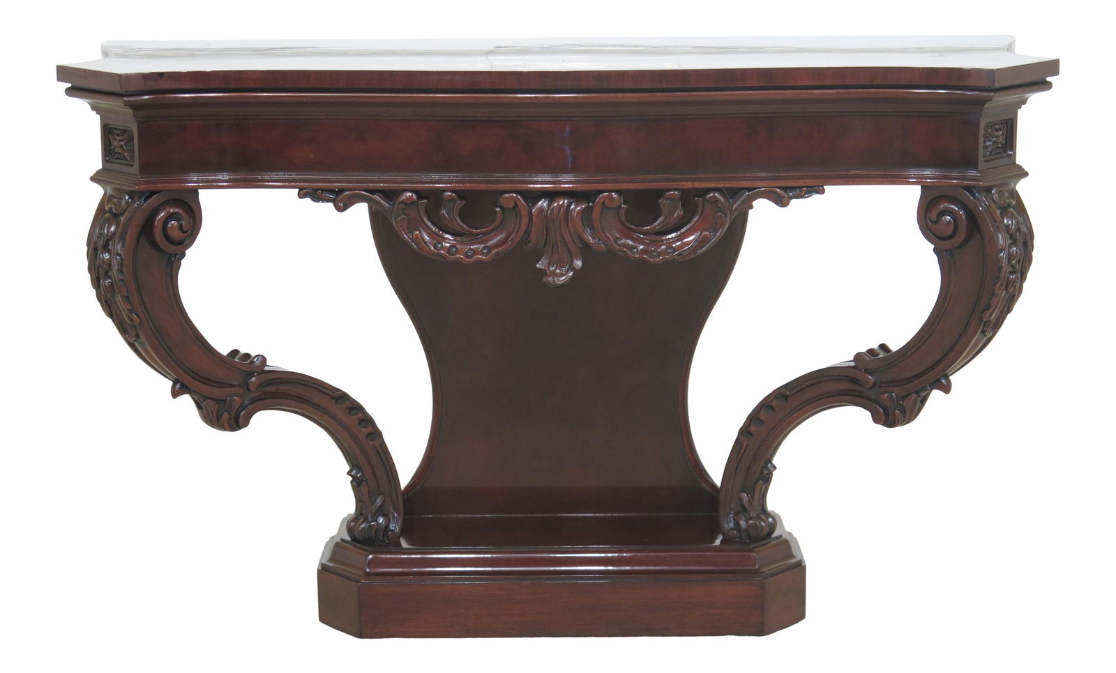 Karges French Carved Mahogany Console Table High Sheen Finish (1 of 10)
