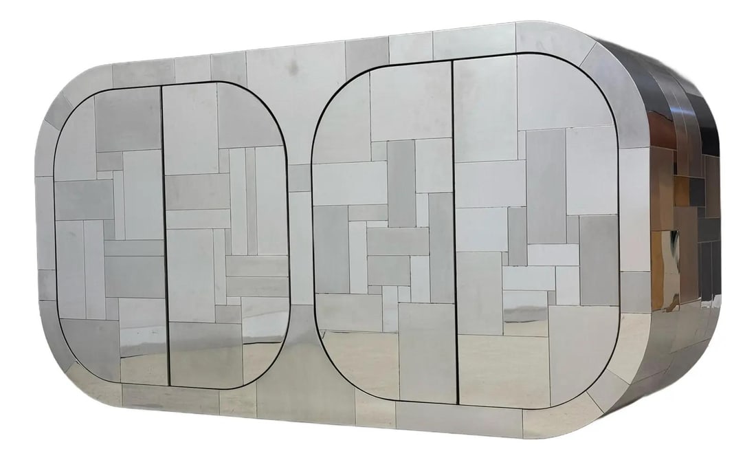 1970s Paul Evans Cityscape Chrome Credenza Modernist Cabinet (1 of 9)