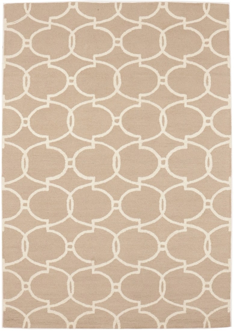 Hand-Tufted 5x8 Modern Beige Cream Trellis Design Rug: Hand-Tufted 5x8 Modern Beige Cream Trellis Design Rug Enhance your living space with this elegant hand-tufted modern area rug featuring a stylish beige cream trellis design. Crafted from high-quality