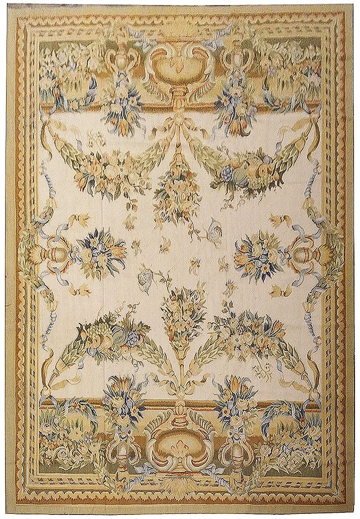 Elegant 9' x 12' French Aubusson Flat Weave Rug with Stunning Pattern (1 of 13)