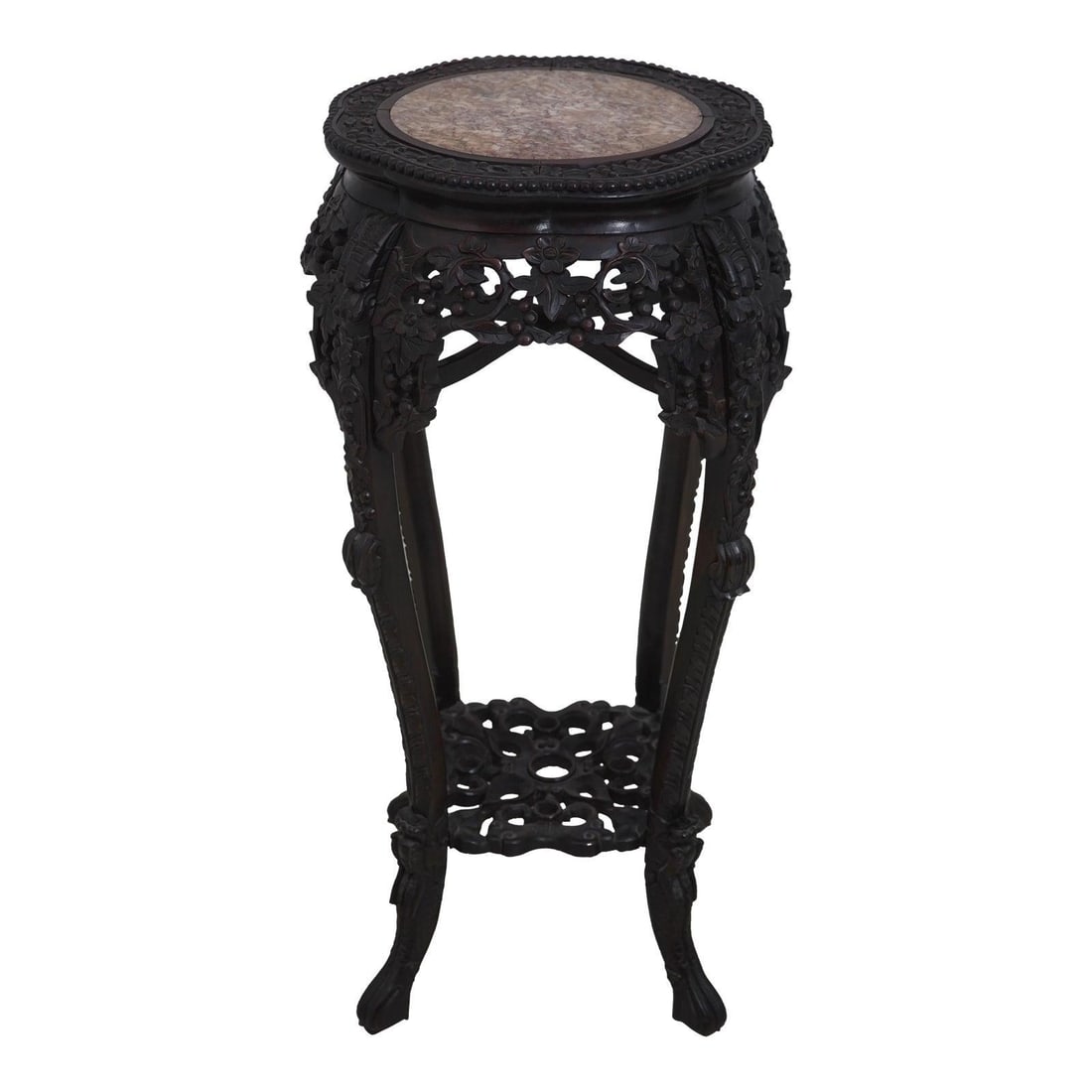 Antique Chinese Rosewood Plant Stand with Marble Top 100 Years Old (1 of 10)