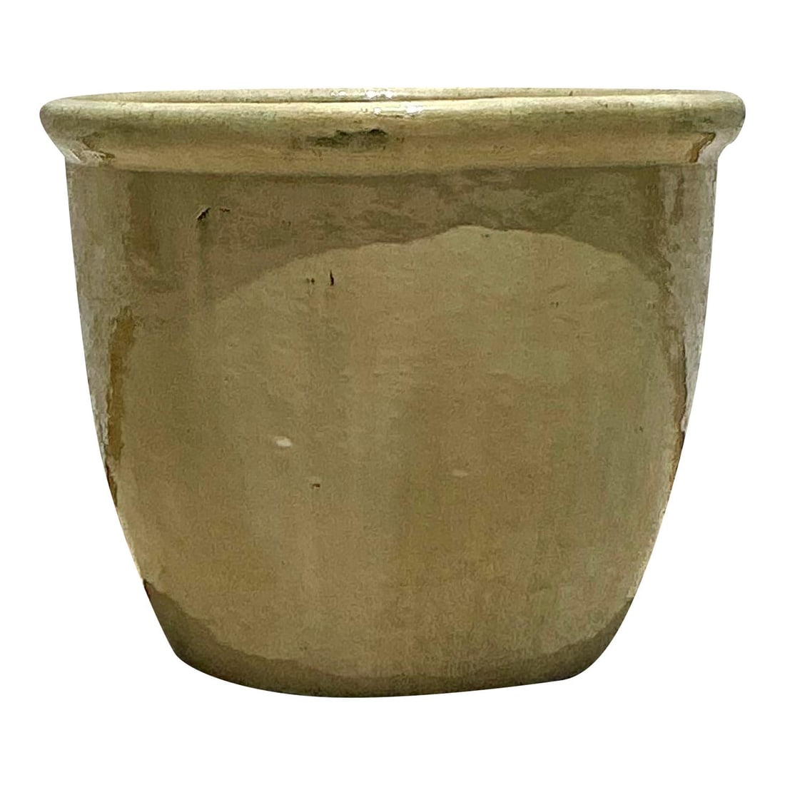 Vintage Boho Sand Ceramic Planter 18.75x18.75x15 (1 of 3)
