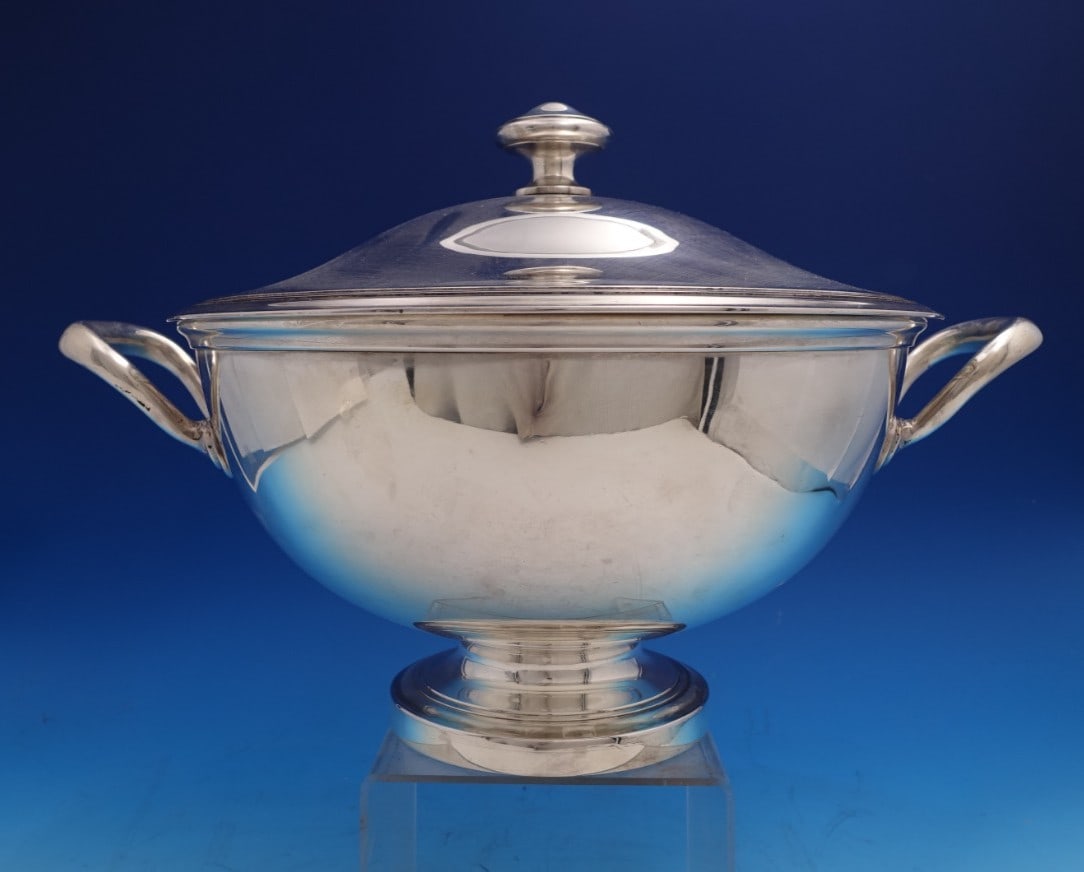Christofle Albi Silverplate Soup Tureen with Lid 14.25x10.625x9 (1 of 9)