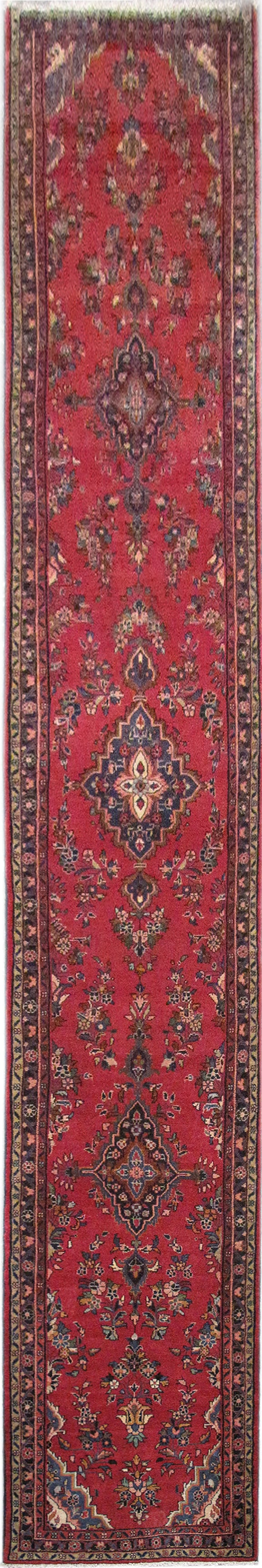 Persian Sarouk Hamadan Runner Rug 2.11 x 18.5 Feet (1 of 6)