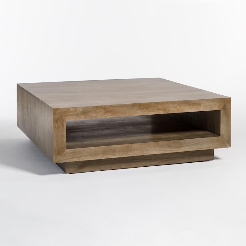 Chicago Collection Square Coffee Table in Light Ash Finish by Alder Tweed (1 of 4)