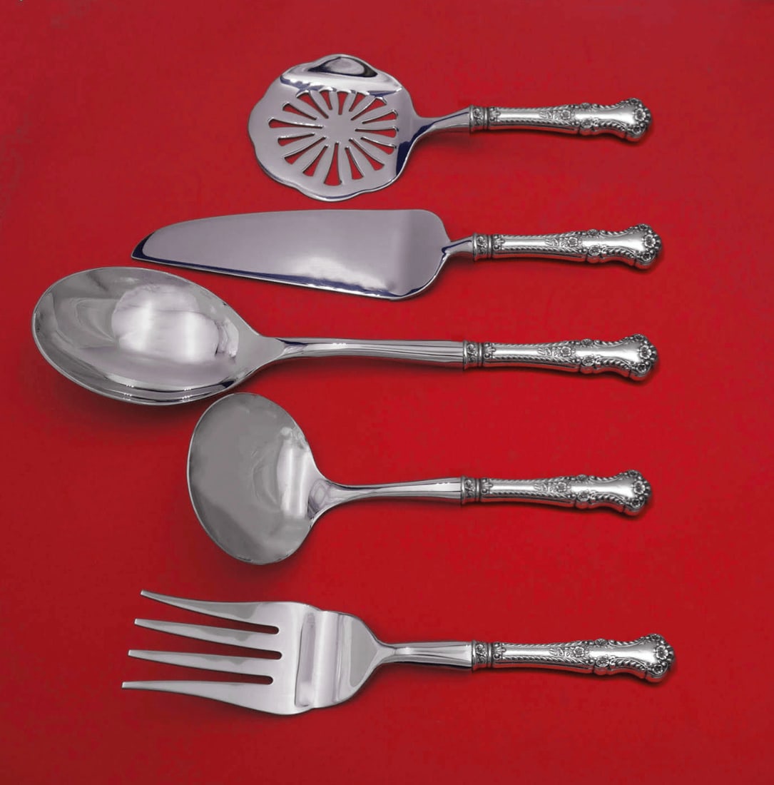 Gorham Cambridge Sterling Silver 5pc Thanksgiving Serving Set: Gorham Cambridge Sterling Silver 5pc Thanksgiving Serving Set Enhance your Thanksgiving gatherings with the Cambridge by Gorham Sterling Silver Serving Set. This exquisite 5-piece hostess set features