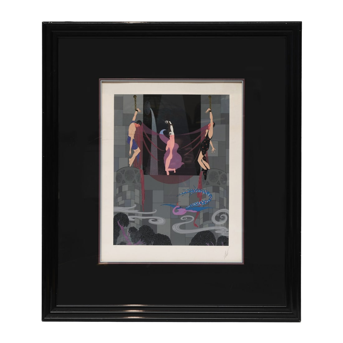 Erte Signed Serigraph The Chaste Susanna Art Deco Framed Artwork (1 of 3)