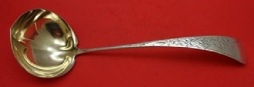 Gorham Antique English 8 Sterling Silver Soup Ladle Goldwashed 13" Monogrammed (1 of 1)