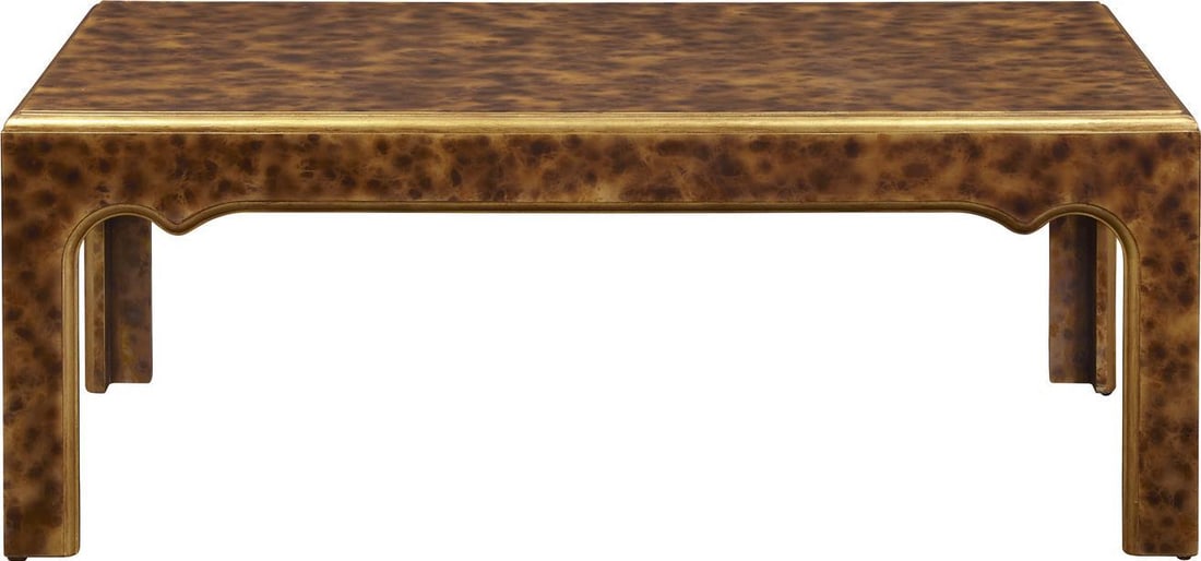 Port Eliot Gold Leaf Tortoise Accent Table 48 x 29 inches (1 of 1)