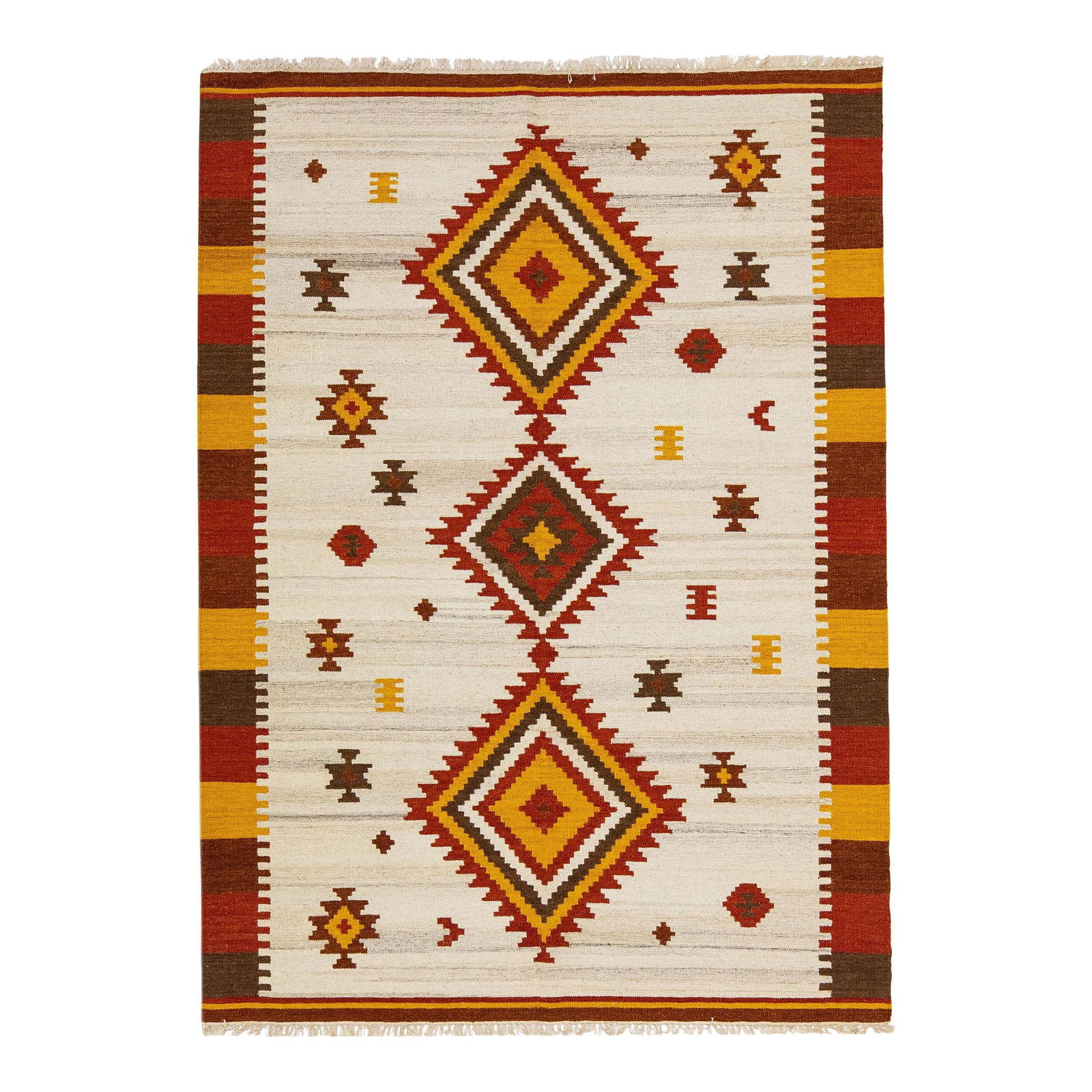 Modern Kilim Handmade Wool Rug Multicolor Geometric Design 5'9 x 7'9 (1 of 7)