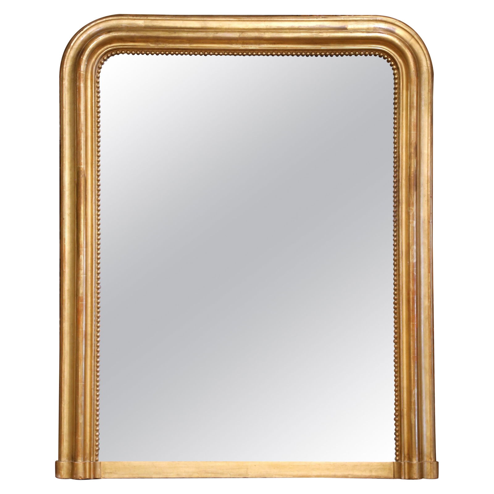 19th Century French Louis Philippe Giltwood Mirror with Bead Trim (1 of 8)