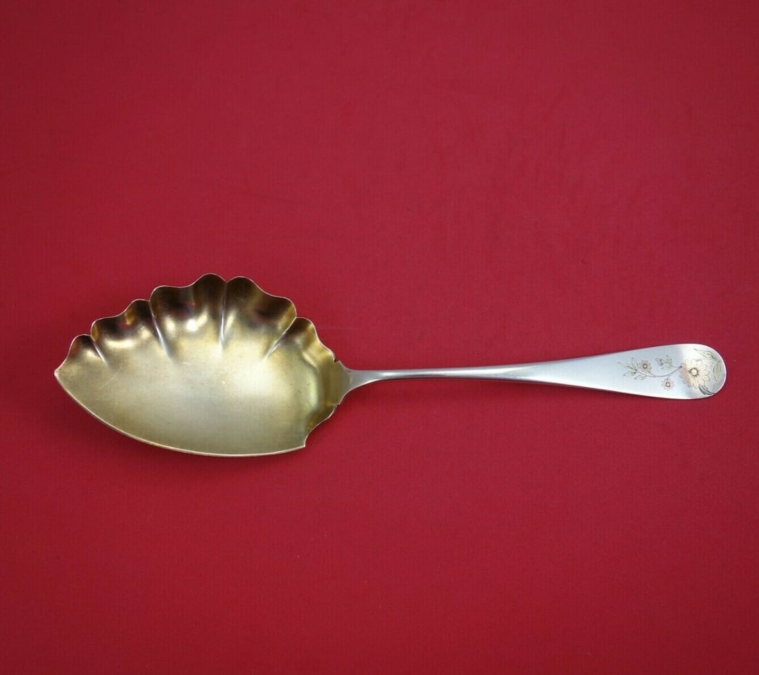 Dominick & Haff Mixed Metals Sterling Silver Ice Cream Server 10": Dominick & Haff Mixed Metals Sterling Silver Ice Cream Server 10" This exquisite 10" ice cream server from Dominick & Haff features a stunning design in the Mixed Metals pattern. Crafted from sterling