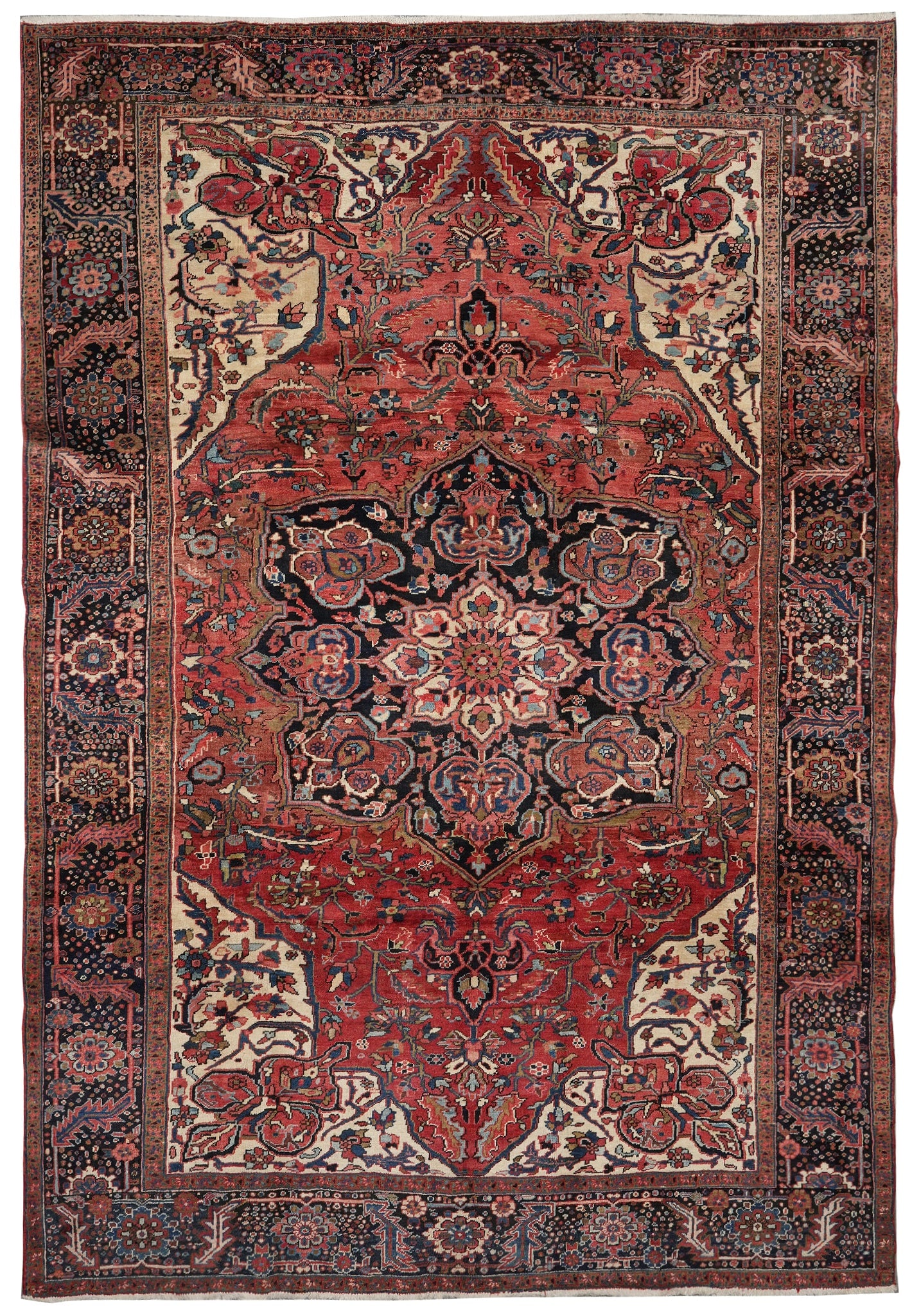 Persian Sherabian Heriz Rug 9 x 13 Handcrafted Area Carpet (1 of 14)