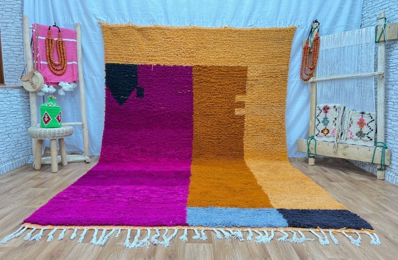 Handwoven Luxury Colorful Rug 100% Sheep Wool Morocco 10 x 6.56 Feet: Handwoven Luxury Colorful Rug 100% Sheep Wool Morocco 10 x 6.56 Feet Experience the beauty of authentic craftsmanship with this Luxury Colorful Rug, handwoven in the Atlas Mountains by skilled local B