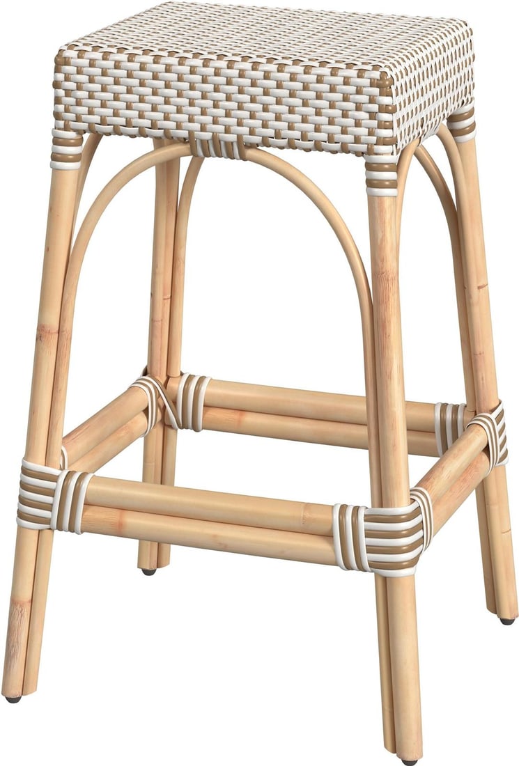 Butler Tobias Rattan Barstool Coastal Style Natural Finish (1 of 6)
