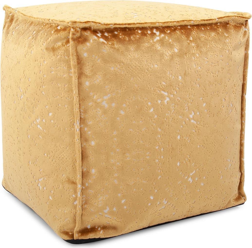 Howard Elliott Gold Square Pouf with Removable Cover (1 of 3)