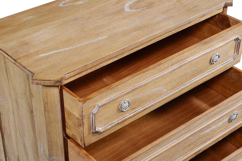 Hampton Beachwood 3-Drawer Chest Coastal Style Furniture (1 of 5)