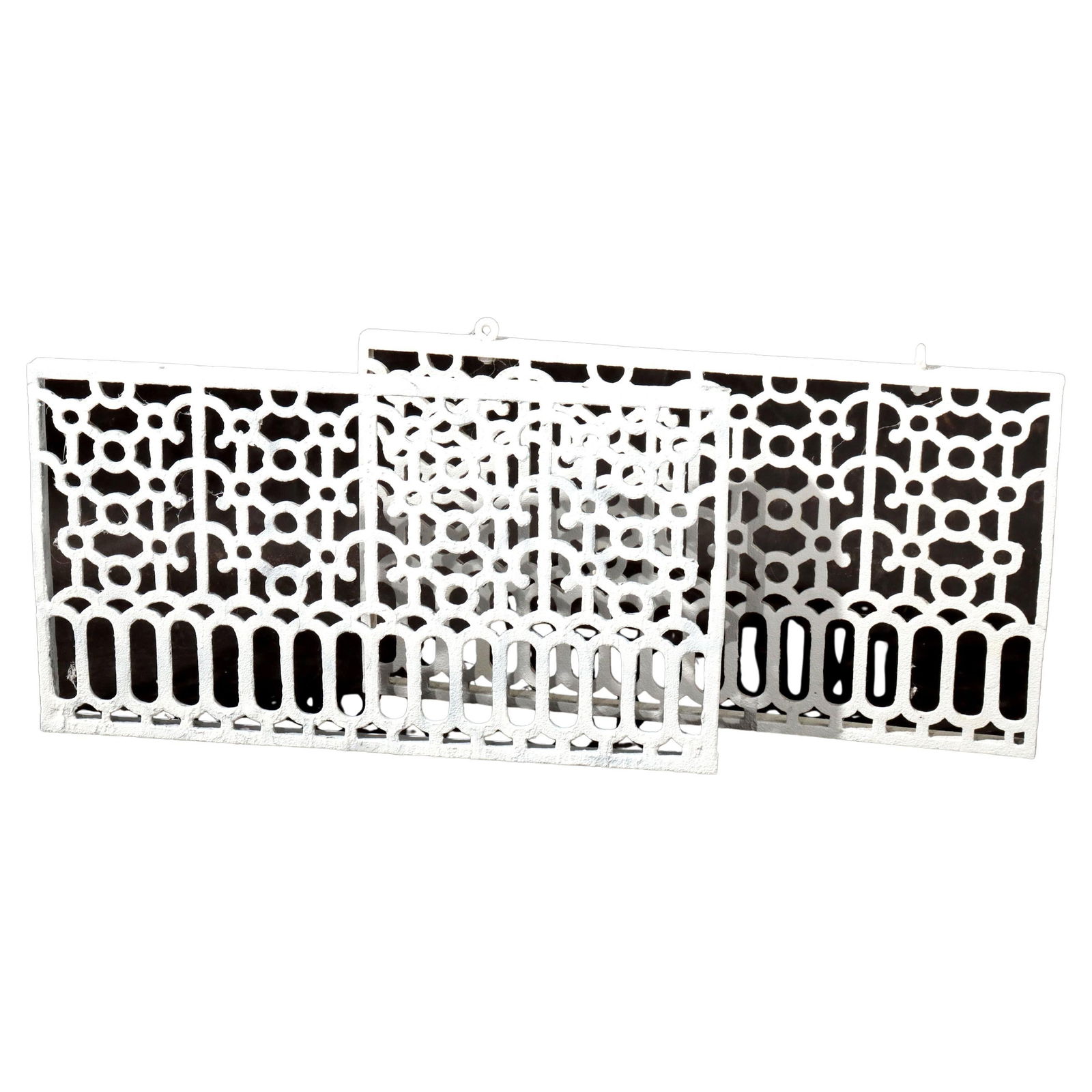 Set of 2 Antique Cast Iron Grates C1900 Classic Design (1 of 7)