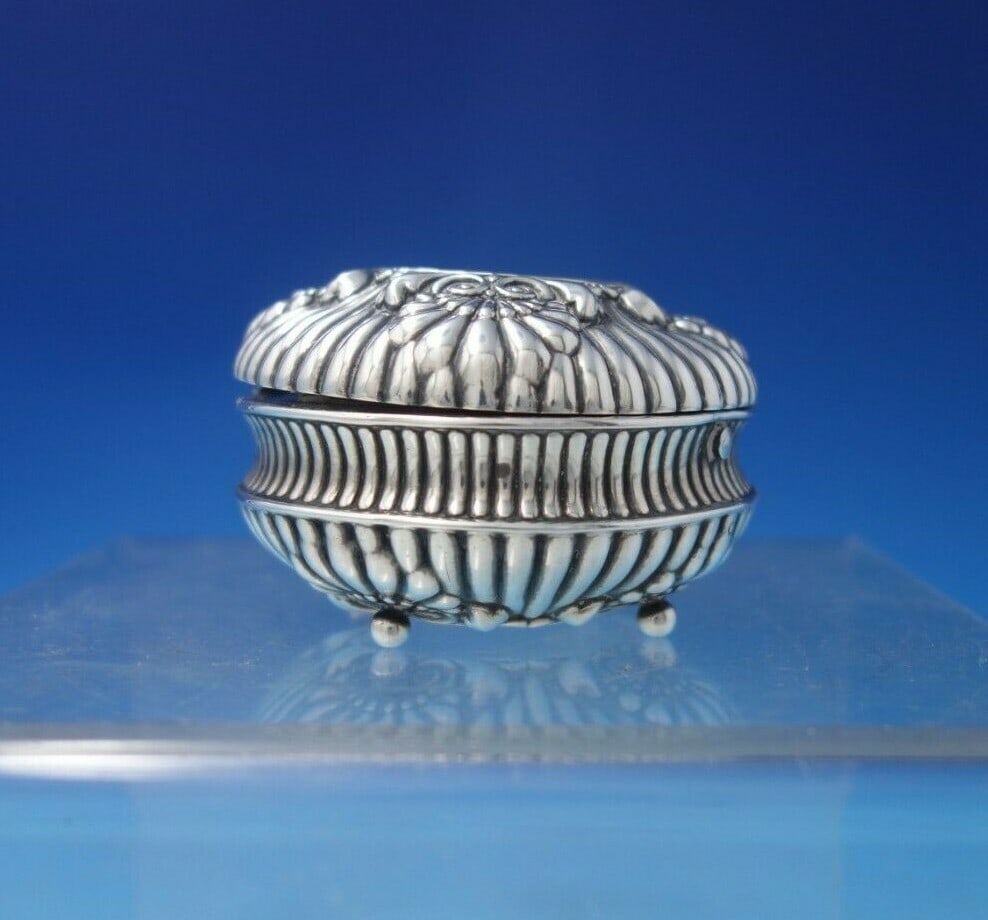 Gorham New Queens Sterling Silver Inkwell c.1900 Monogrammed (1 of 10)