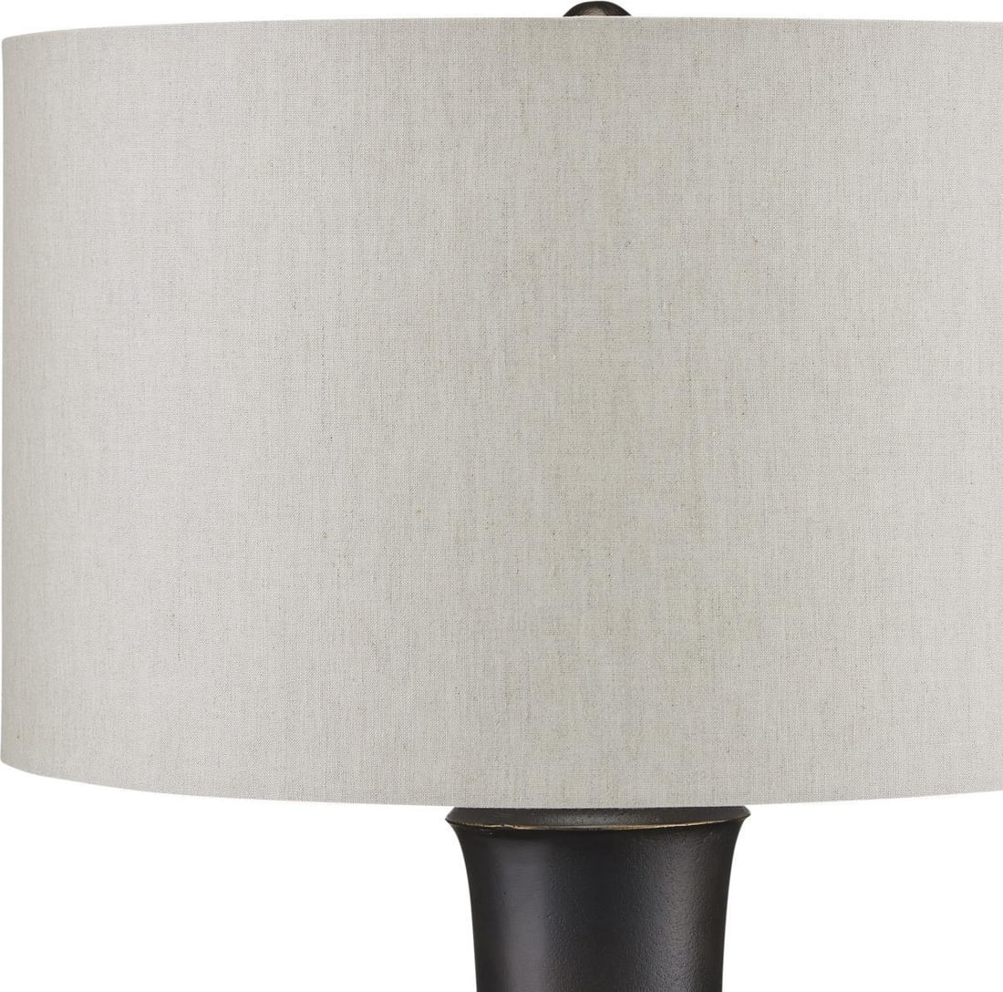 Currey Modern Lamp Matte Black Finish Mid-Century Design (1 of 4)