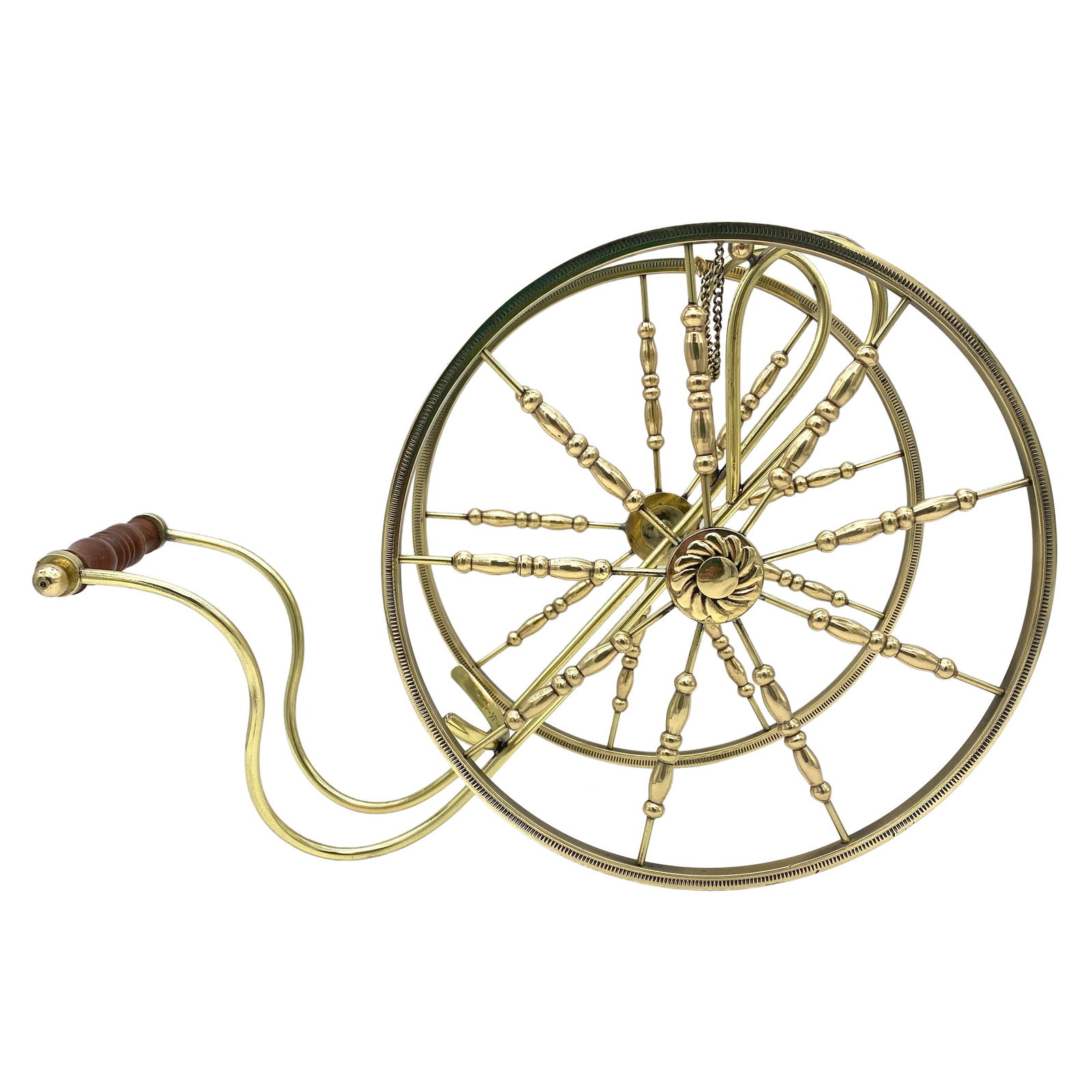 19th Century Napoleon III Brass & Wood Cannon Wine Trolley (1 of 9)