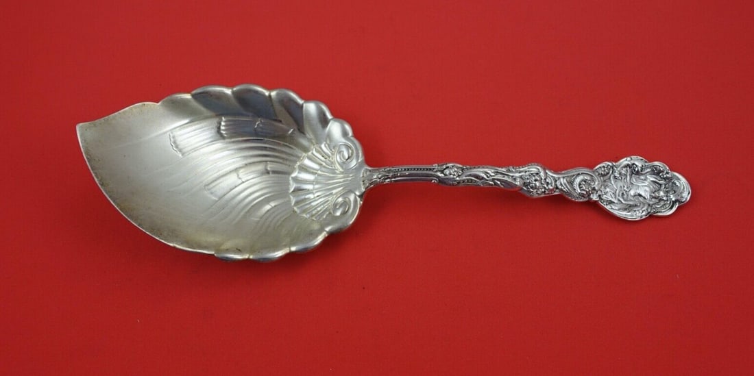 Gorham Versailles Sterling Silver Vegetable Spoon 9.5 Shell Design (1 of 2)