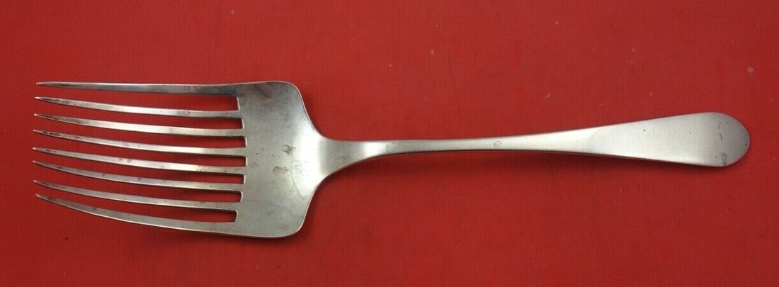 Matthew Cluff Sterling Silver 8-Tine Serving Fork 13 1/8 Pointed Pattern (1 of 2)
