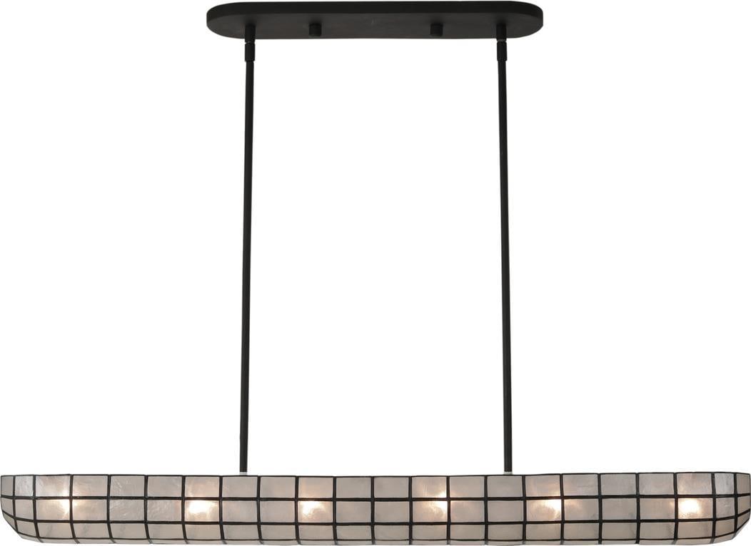 Kalco Sanibel 44 Inch Matte Black Island Light Fixture: Kalco Sanibel 44 Inch Matte Black Island Light Fixture Elevate your interior with the Modern Sanibel Island Light Fixture, a stunning addition to your lighting collection. Crafted to order, this fixtu