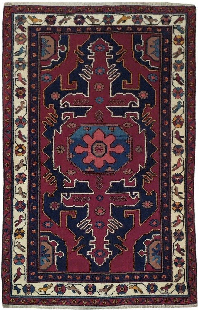 4.4 x 6.9 Antique Kazak Rug Handwoven Caucasian Wool (1 of 6)