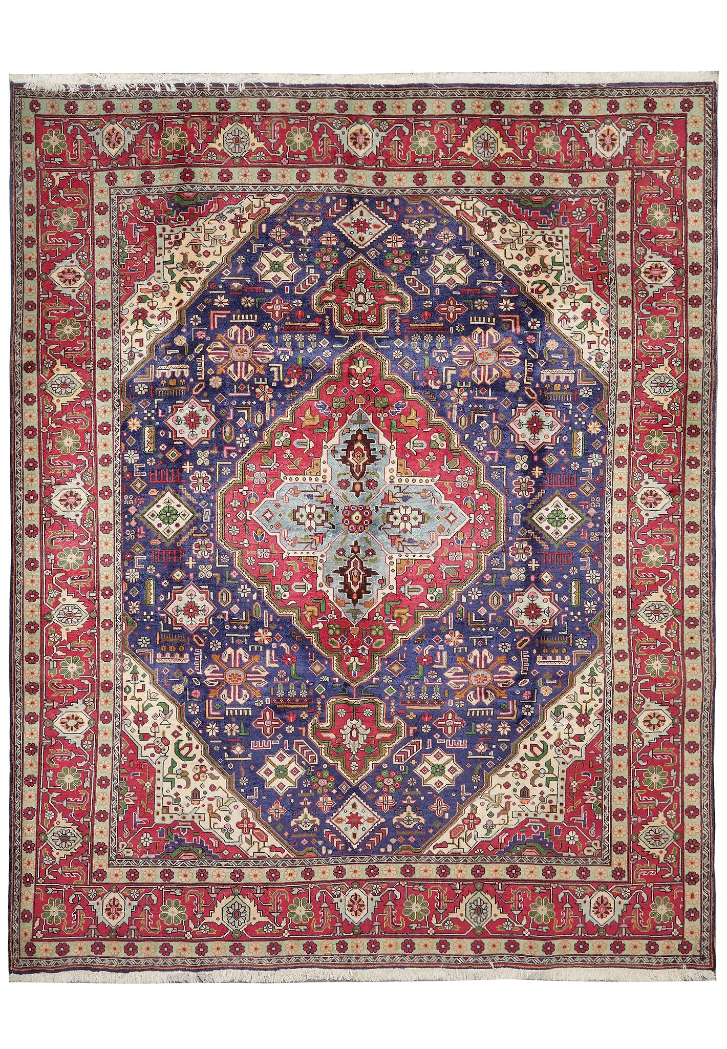 Persian Tabriz Rug Blue 8.9 x 11 Premium Design: Persian Tabriz Rug Blue 8.9 x 11 Premium Design Free continental US Shipping This pre-owned Persian Tabriz rug features a striking blue color and measures 8.9 x 11 feet. It showcases the traditional c