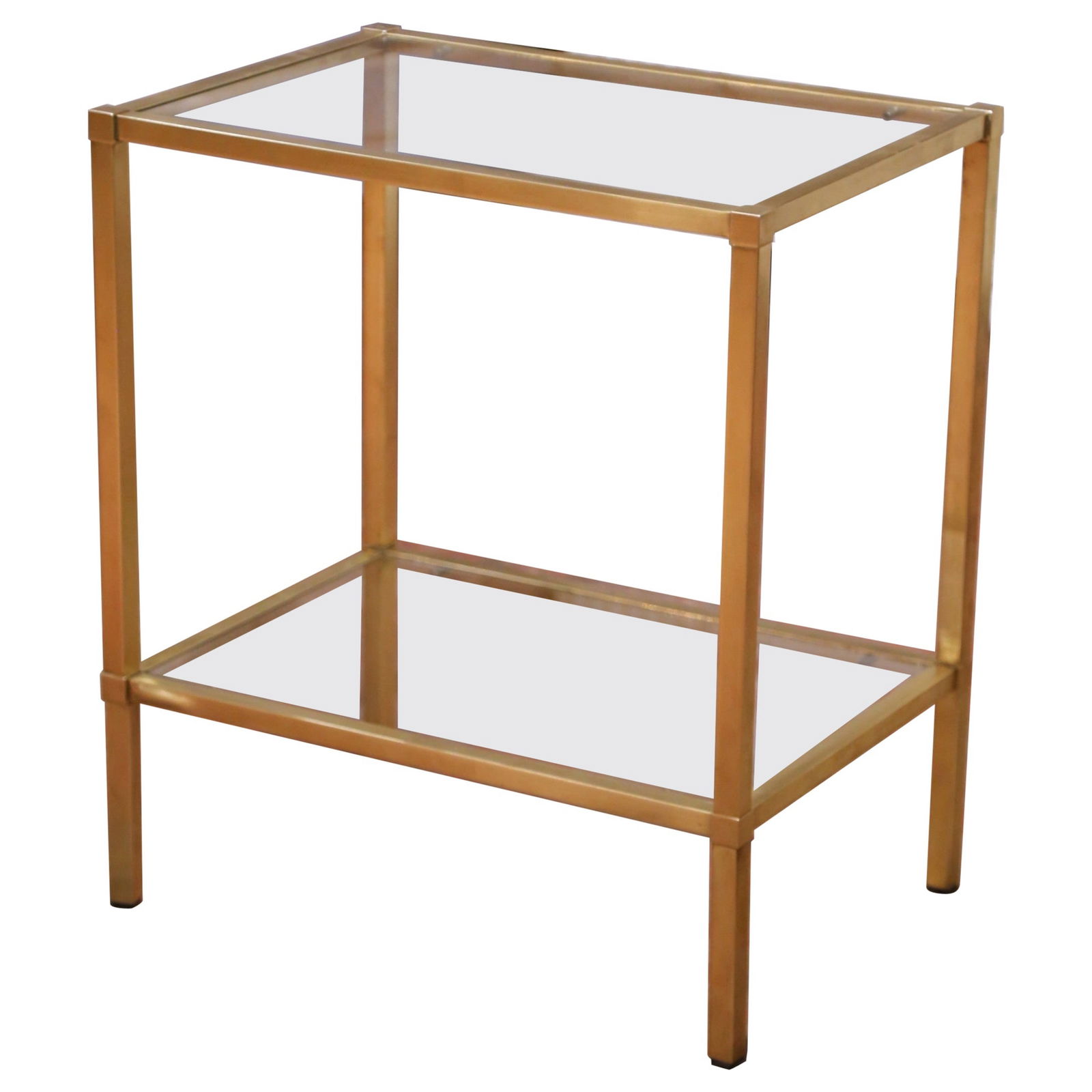 French Brass and Glass Side Table Inspired by Maison Jansen Circa 1960 (1 of 7)