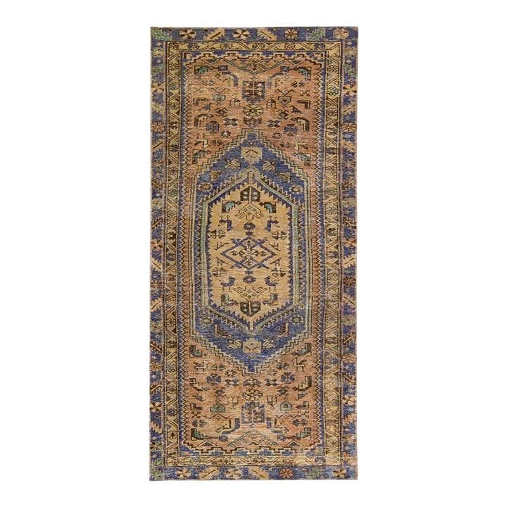 Vintage Medallion Hand-Knotted Wool Runner 2'10 x 6'4 Tan (1 of 7)