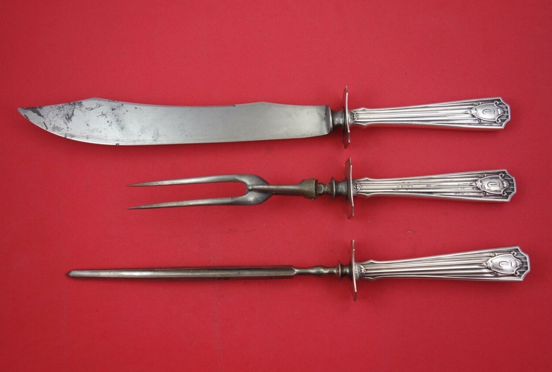 Gorham Spotswood Sterling Silver 3-Piece Carving Set (1 of 2)