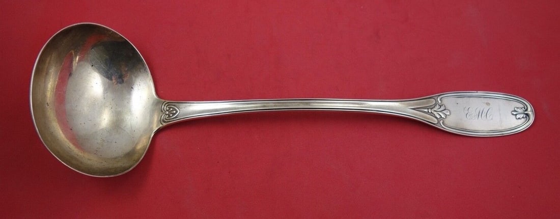 Olive Pattern Sterling Silver Soup Ladle 14" by Ball Black Co 1851-1876 (1 of 2)